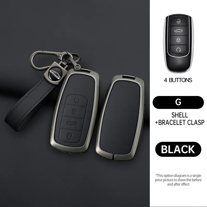 Genuine Leather for CHERY Omoda 5 Tiggo 8 Pro 9 Arrizo 5plus Tiggo 3 5X Plus Jaecoo J7 8 Exeed TXL Car Key Case Cover Keychain 5