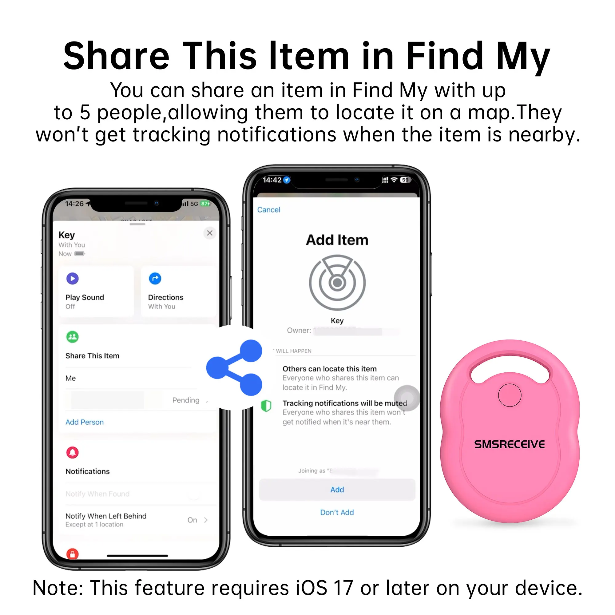 Mini GPS Tracker Smart Find Locator Work with Apple Find My APP Anti-Lost Finder For Bag Key Wallet Tracker Key Finder