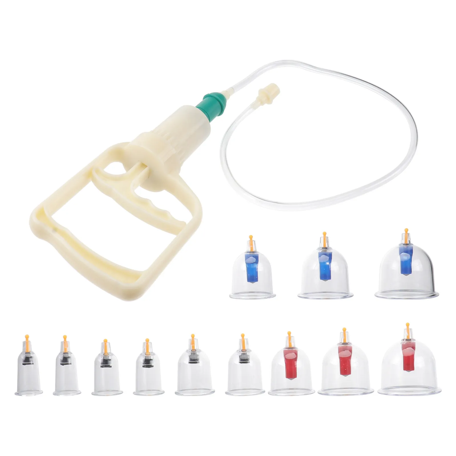1Set ABS Chinese Cupping Therapy Set Vacuum Suction Cups for Body Massage Shoulder Back Leg Points