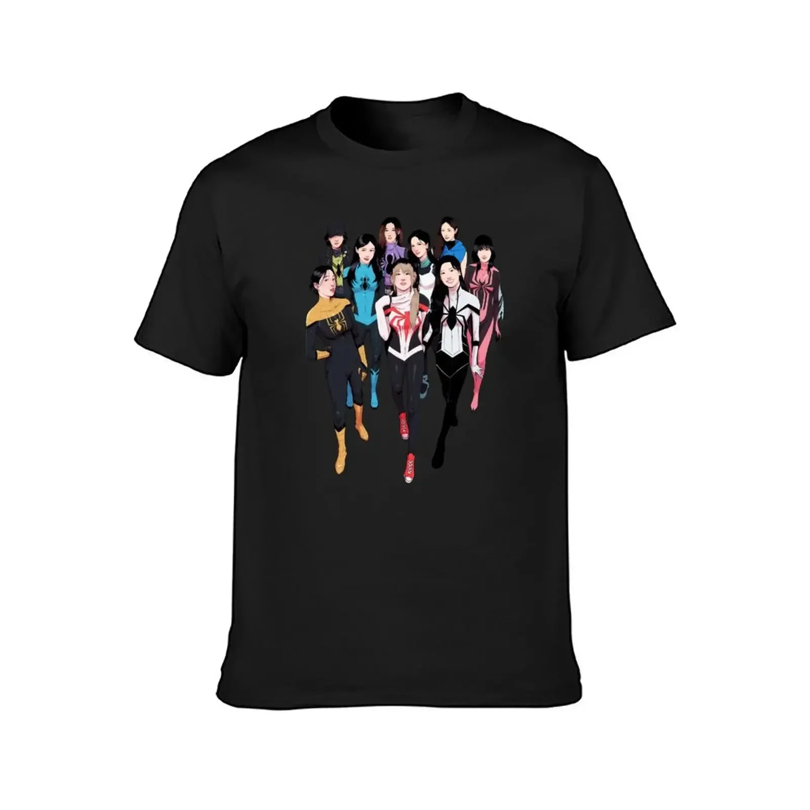 Spider-TWICE group unmasked version T-Shirt korean fashion vintage shirts graphic tees man t shirt t shirts for men pack