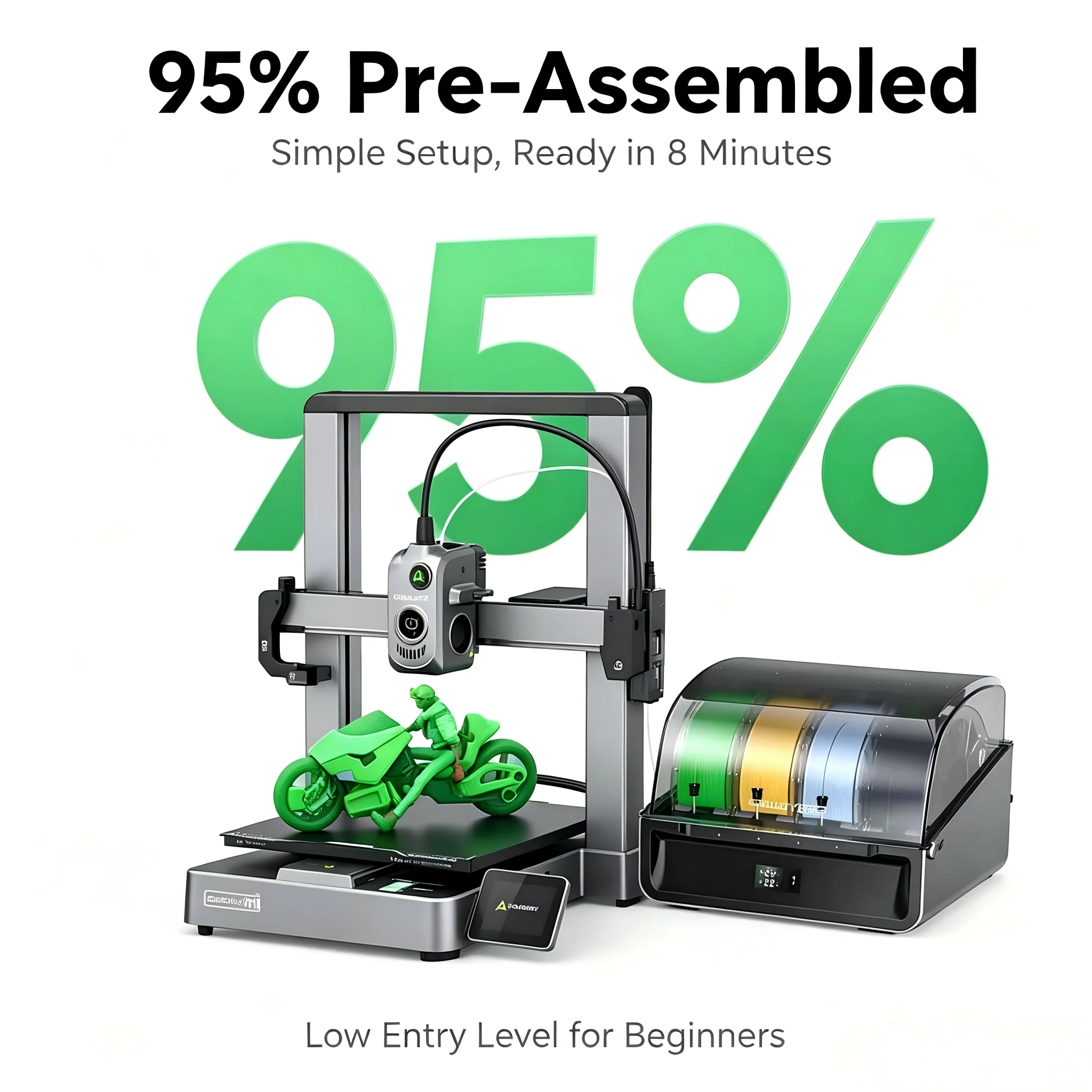 Automatic Leveling 3D Laser Desktop Printer 260x260x300mm PLA New 1 Year Warranty Architectural Model