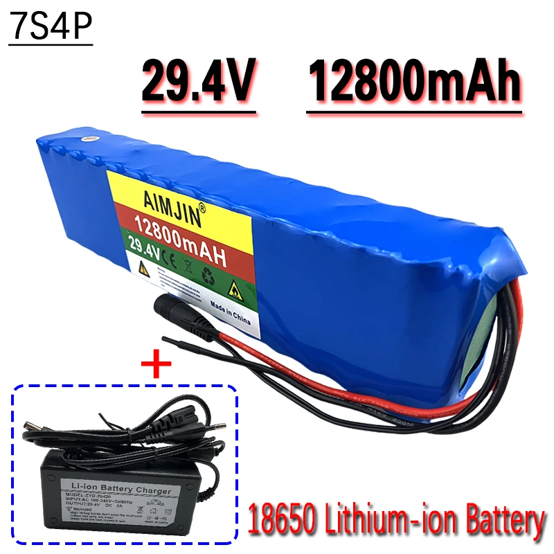 

7S4P 29.4V 12800mAh 18650 Battery Lithium Ion Battery For transportation equipment Outdoor Power Supplies etc