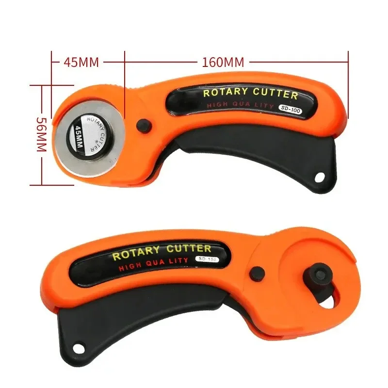 Sewing Rotary Cutter Kit 45mm Rotary Cutter with 6 Blades Cutting Mat Patchwork Ruler Precision Knife for Sewing Quilting Crafts