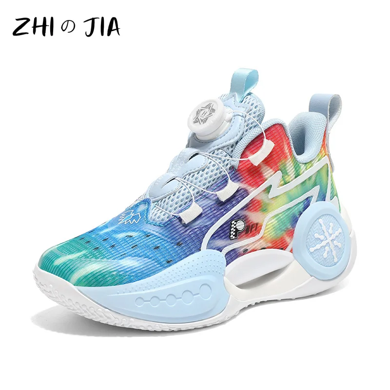 Children's Spring Autumn Mesh Breathable Sneaker Teenage Popular Basketball Shoes Boys Outdoor Lightweight Running Footwear