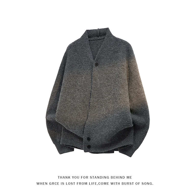 

Мужской вязаный кардиган Thiened V-Ne на весну-осень, новый, простой, свободного кроя, с длинными рукавами, повседневная верхняя одежда