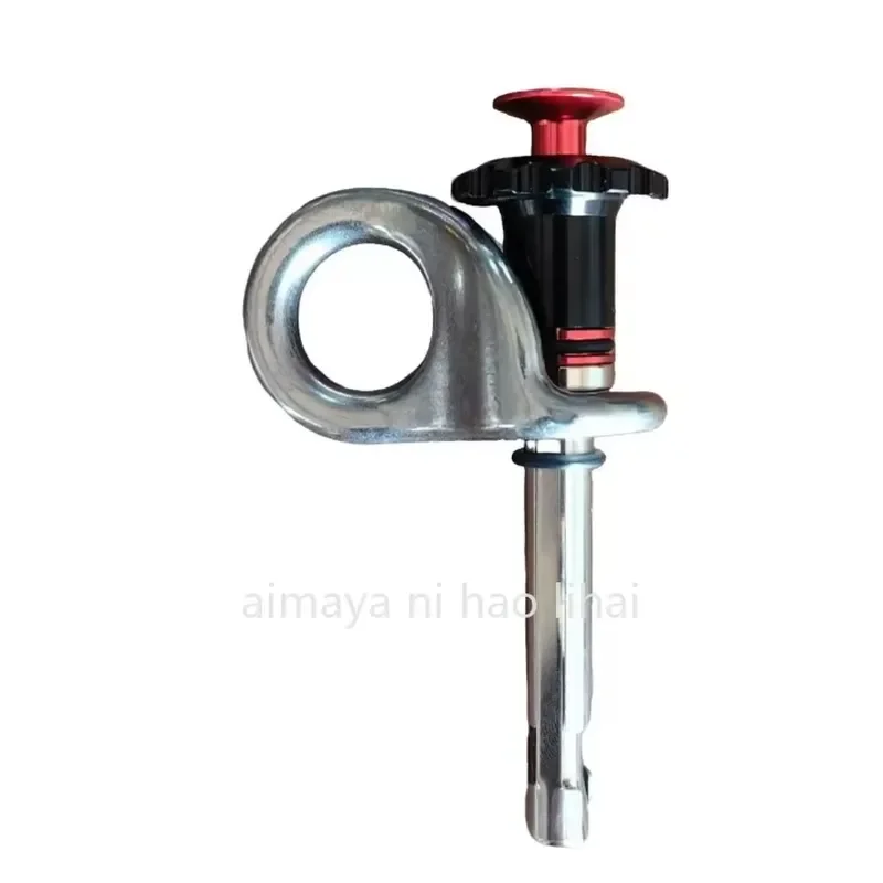 10x65mm Stainless Steel Rock Climbing Anchor Bolt Detachable Hanging Piece for Aerial Work Descent Safety Rope Retainer