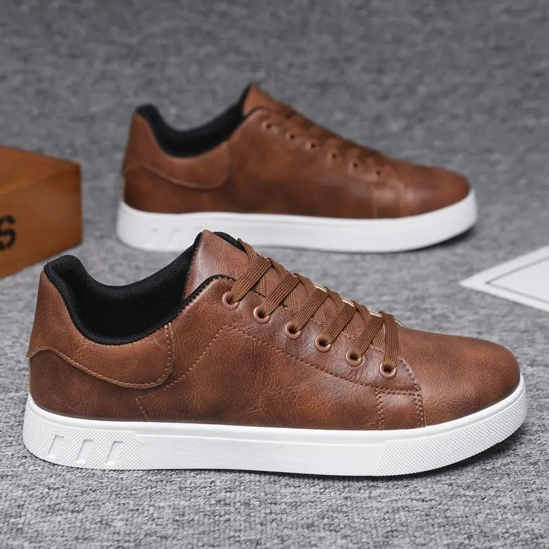 Chaussures en cuir à l'offre elles optiques pour hommes, baskets décontractées d'extérieur, respirantes, confortables, coordonnantes, designer, mode, 2025