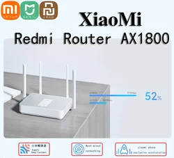 99% New Xiaomi Redmi Router AX1800 WiFi6 2.4/5GHz Dual MIMO-OFDMA 128MB ROM Dual-Band Wireless Signal Amplifier Gigabit Router