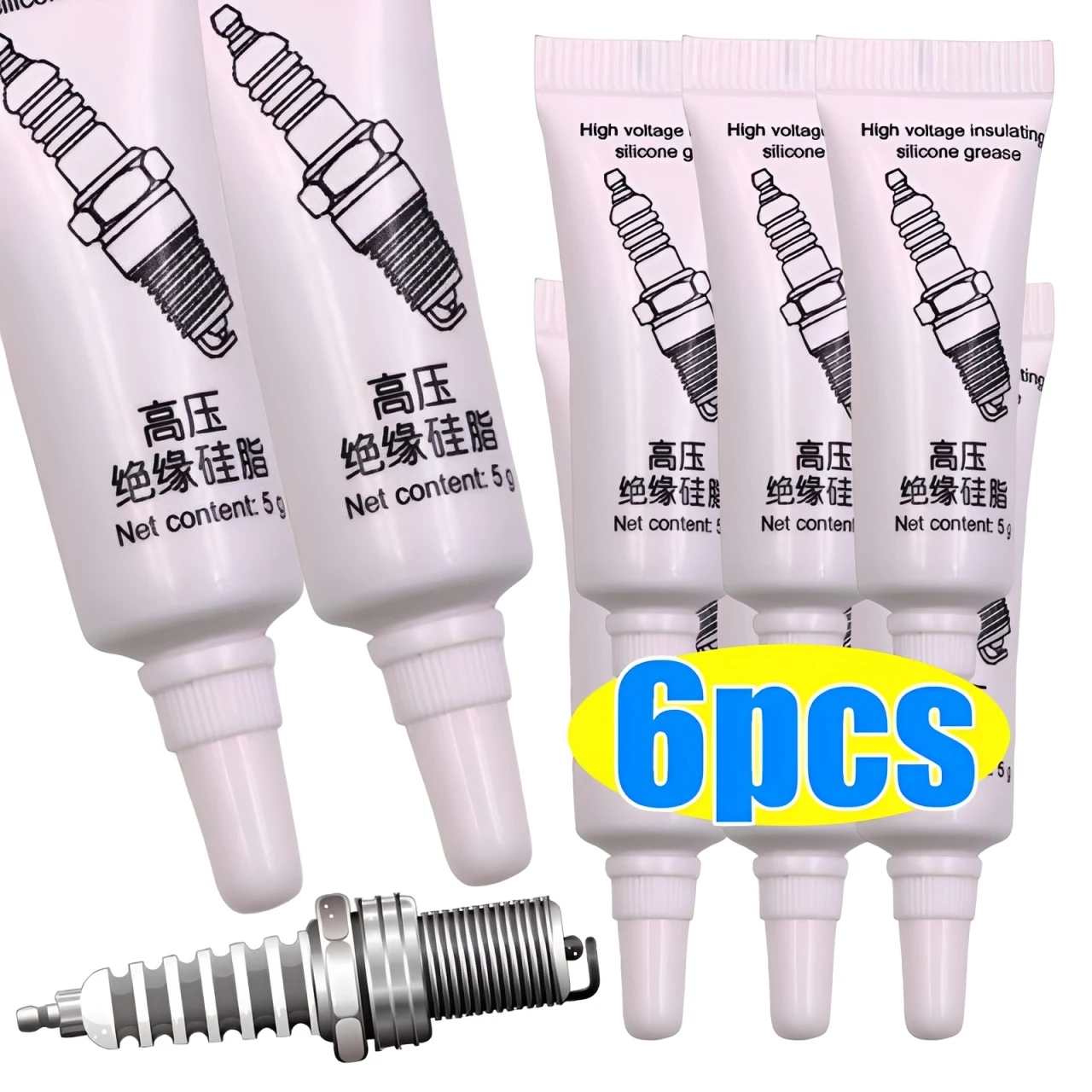 High-voltage Insulating Silicone Grease for Auto Spark Plugs Ignition Coil Spark Plugs Resistant High Low Temperatures Corrosion