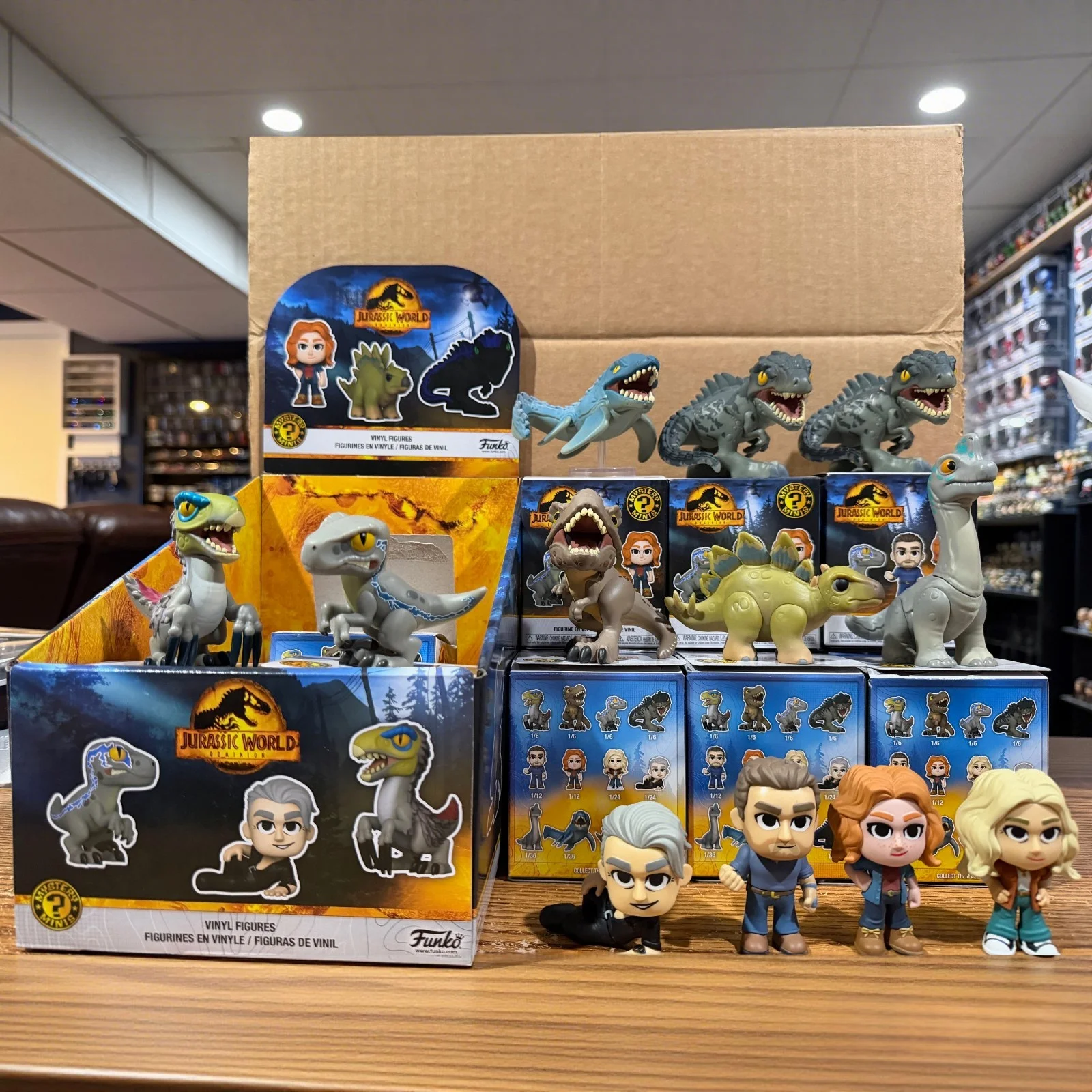 Jurassic World Dominion Mystery Minis, Caja Sorpresa con Figura Funko Pop, Edición Limitada Oficial y Auténtica, Juguete Coleccionable para Fans