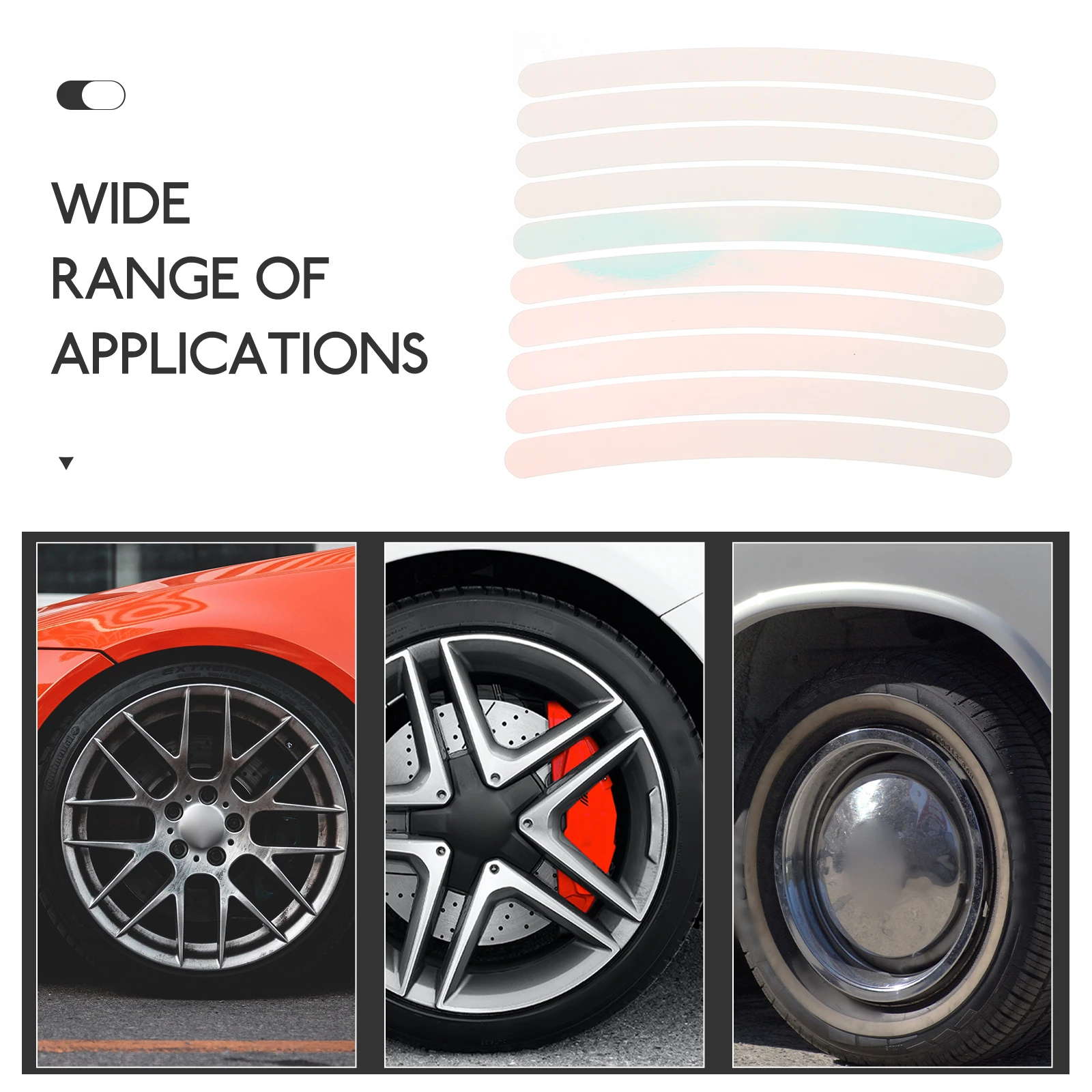

20pcs Reflective Car Wheel Stickers Glow In The Dark Tire Strips Decals For Car Motorcycle Rim Stickers Night Visibility