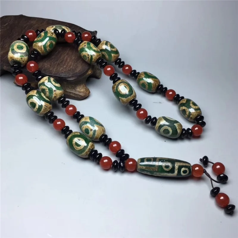 Jewelry Wholesale Dzi Agate Nine plus Three Eyes Sky Beads Necklace