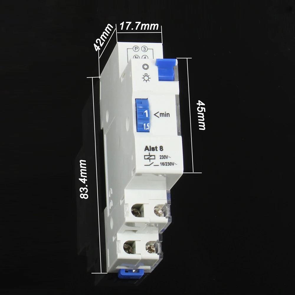 ALST8 (E8) E8 staircase light time switch timer controller 16A 220V good quality 1-7 minutes 1 to 7 minutes timer
