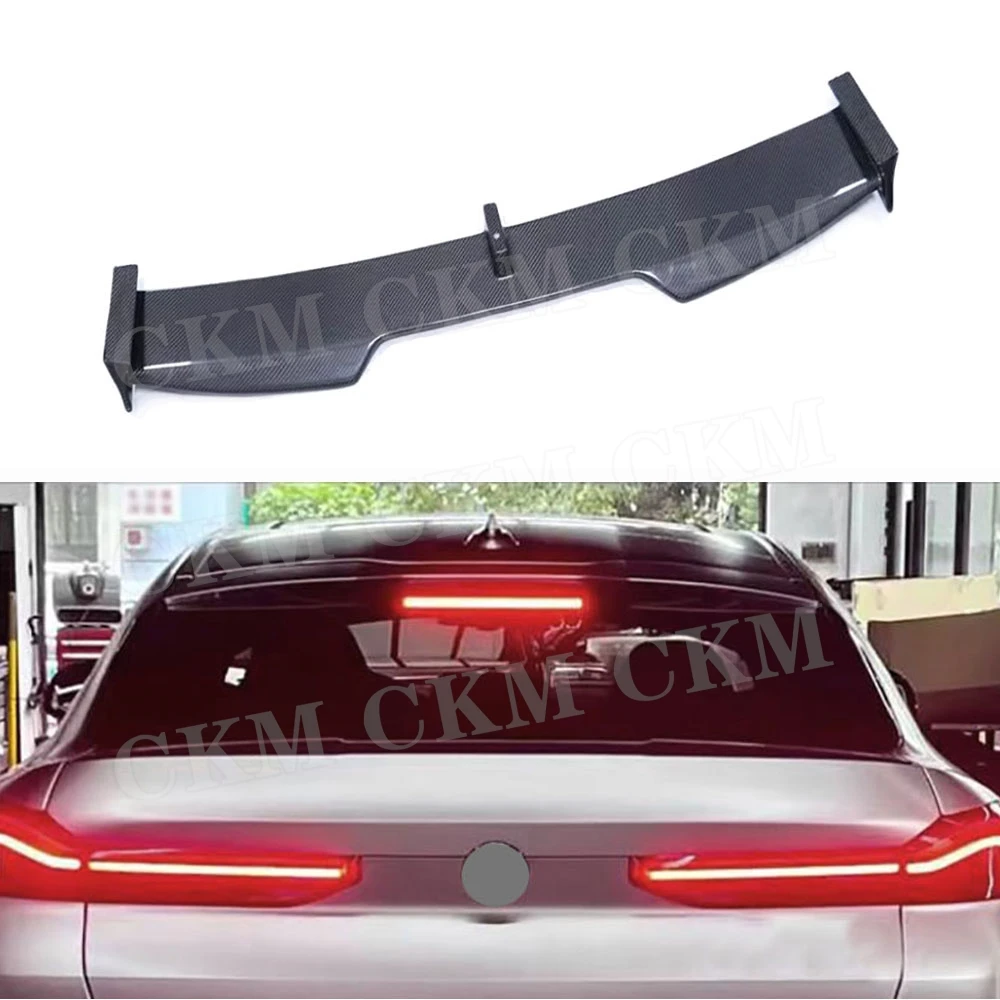 

for BMW F96 X6M 2019 2020 2021 2022 Carbon Fiber Rear Roof Spoiler FRP Car Rear Windows Wing Spoiler Body Kits Accessories