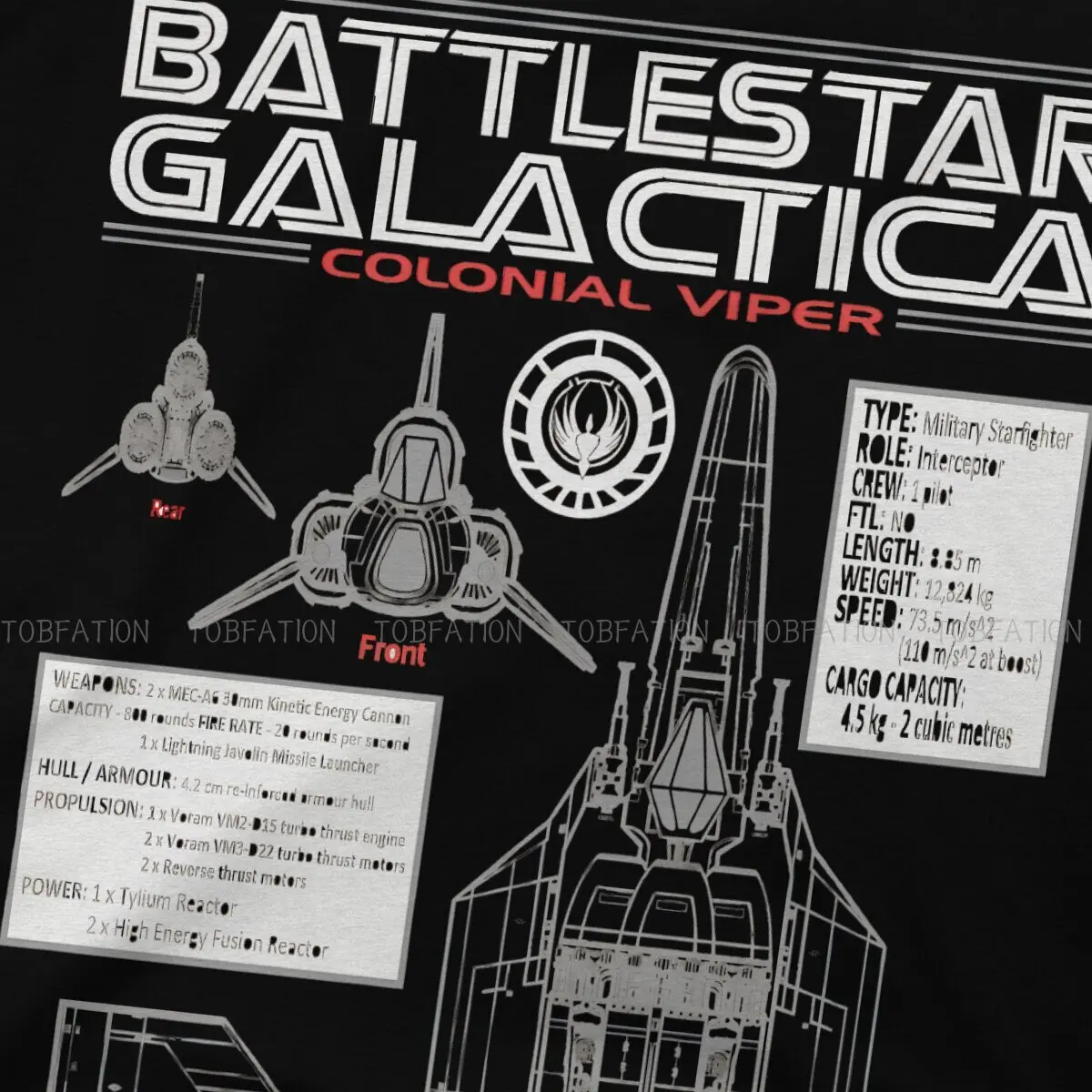 Camiseta de The Expanse BATTLESTAR GALACTICA COLONIAL VIPER para hombre, camiseta gótica Vintage, camisetas holgadas de algodón con cuello redondo