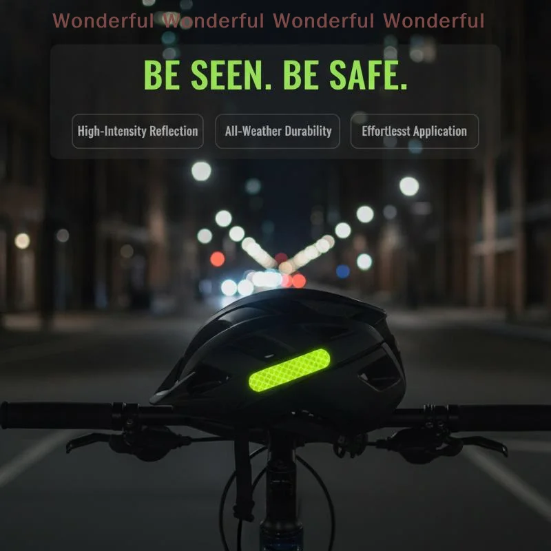 Helmet Reflective Stickers 10Pcs High Visibility Durable for Motorcycle E-scooter Cycling Night Rides