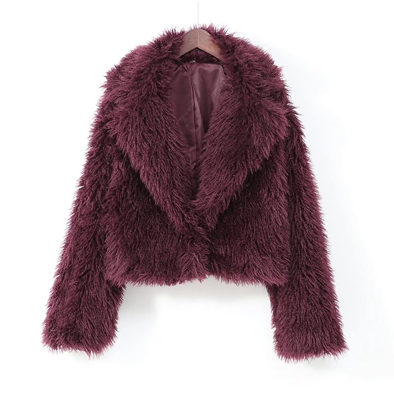 2024 New Chic Warm Fluffy Faux Fur Coats For Women Elegant Lapel Long Sleeve Cardigan Jackets Female Fashion Winter Streetwear ﻿