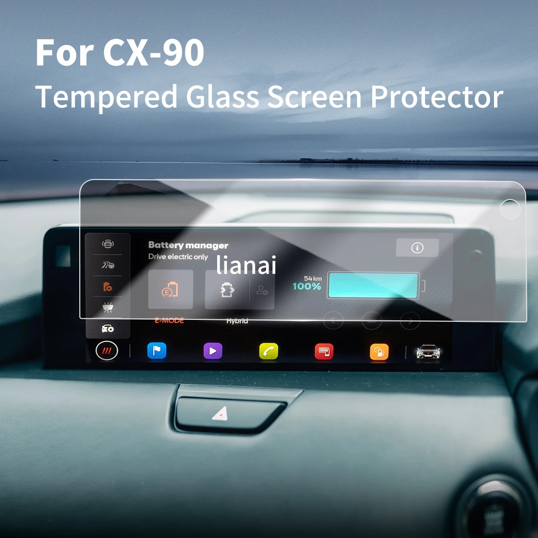 

Carplay Screen Protector Tempered Glass Protective Film Navigator Aut Car Stickers Accessories For24 MAZDA CX-90