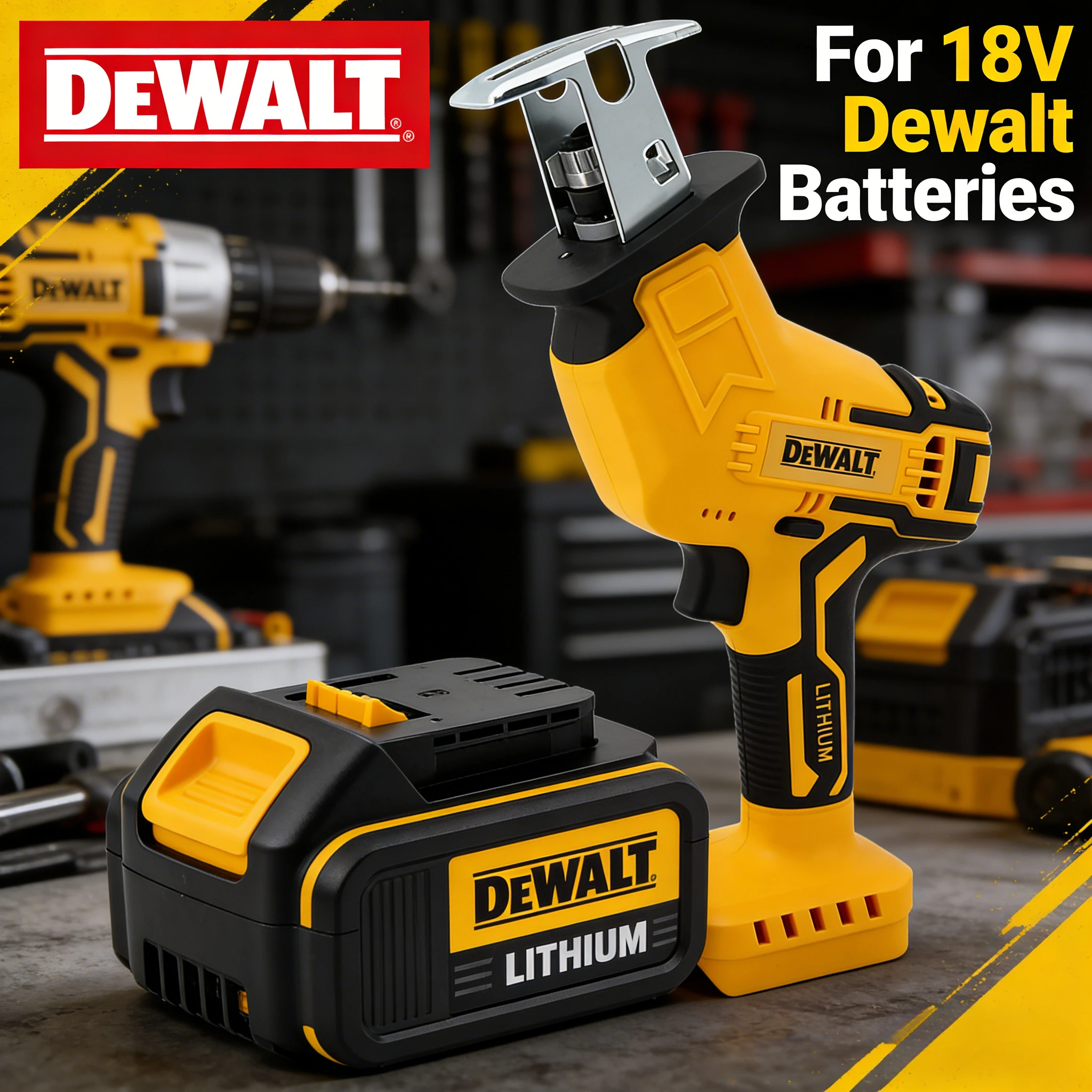 

Электрическая сабельная пила Dewalt 2800 об/мин, бесщеточная, многофункциональная, для резки металла, дерева и труб, электроинструмент