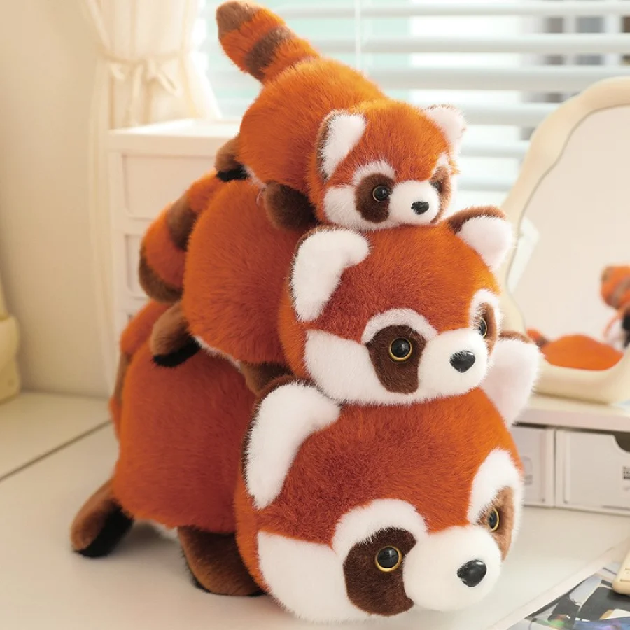 Anime Panda Flips into Raccoon Plush Animal Stuffed Toy, Fun Doll 