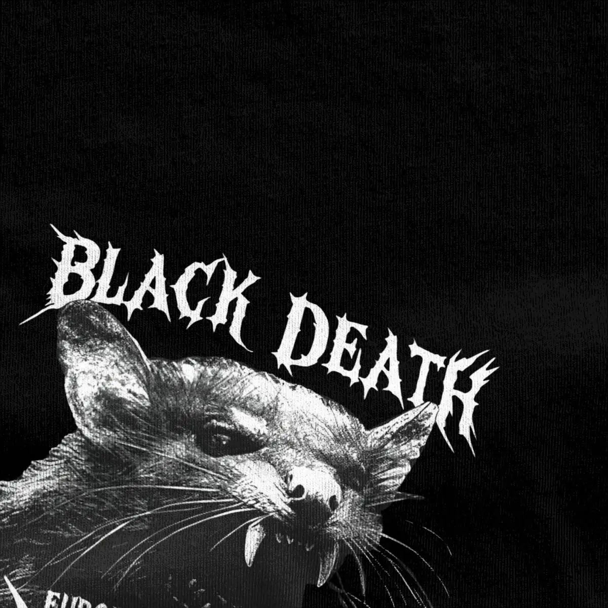 Black Death Medieval Rat Gothic Grunge T-Shirt Adult History Dark Academia 100% Cotton T Shirts Summer O-Neck Tees Big Size Tops