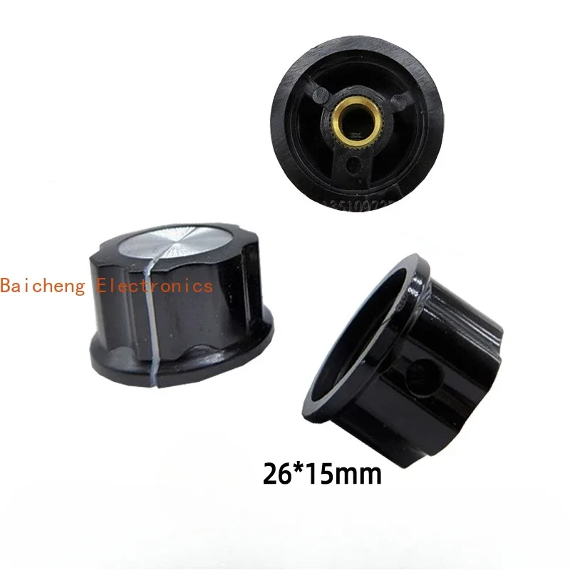 10PCS Electric wood knob cap A03MF03 diameter 26 * 15MM lock screw switch potentiometer encoder cap 6 holes 6.4 holes