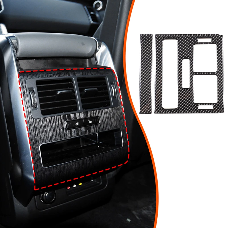 

2piece set Soft Carbon Fiber For Land Rover Range Rover Sport 2014-2022 Car Rear Exhaust Vent Decoration Sticker Car Accessories