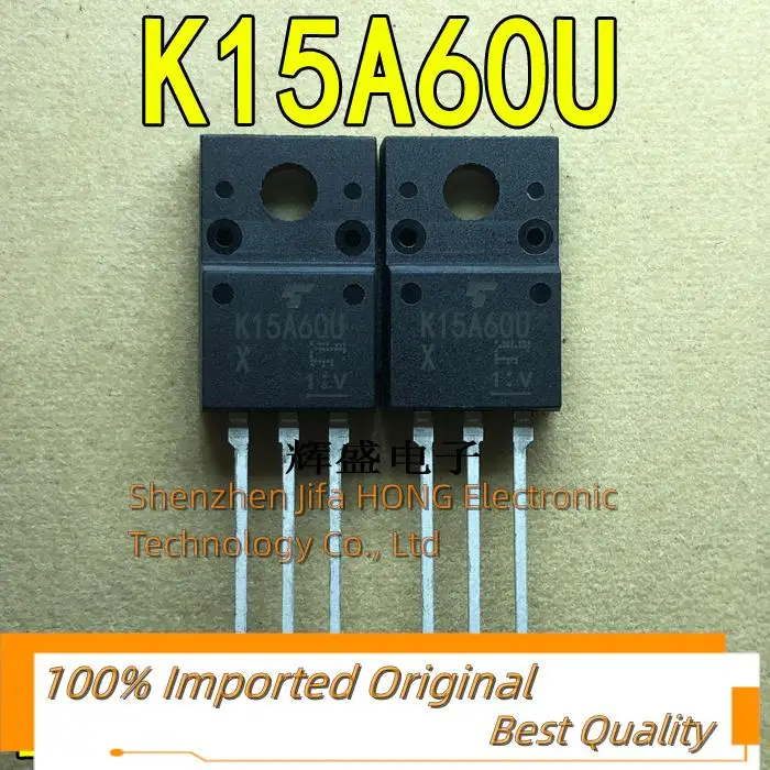 10PCS/Lot   K15A60U TK15A60U 15A 600V  TO-220F MOSFET  Imported Original Best Quality