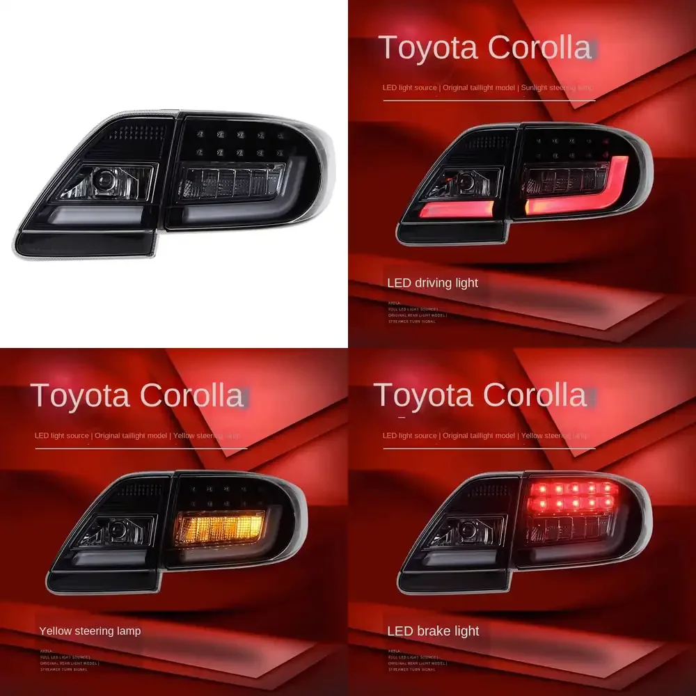 

Модифицированный светодиодный задний фонарь (стоп-сигнал, указатель поворота) черного цвета для Toyota Corolla 2011–2013 гг.