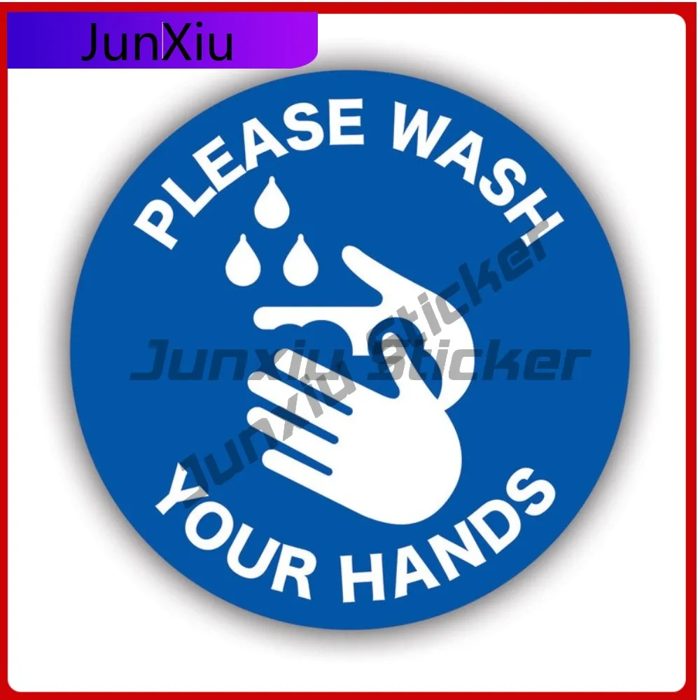 

Please Wash Your Hands Sticker Waterproof Cute Laptop Waterproof Vinyl Decal For Air Conditioners Decor Protection Protection