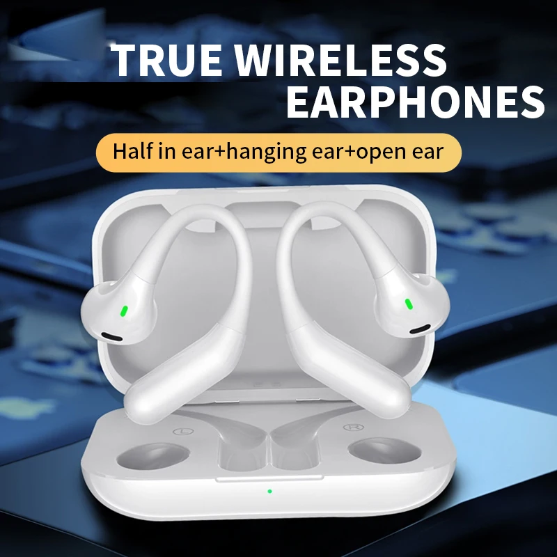 

Wireless Bluetooth Headset Hanging Ear Type Waterproof Headphone Noise Reduction Setero Music Sports Earbuds Business Earphones