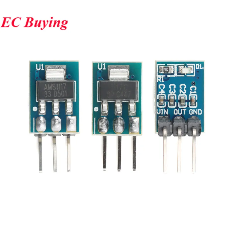 20 PCS/1 PC AMS1117 LM1117 1.2V 1.5V 1.8V 2.5V 3.3V 5V DC-DC Step Down Buck Power Supply โมดูลสําหรับ Arduino Raspberry Pi PCB Board