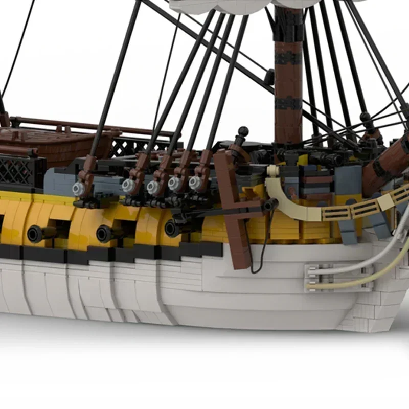 Militaire Schip Model Moc Bouwstenen Spaanse Fregat Hermonia Technologie Modulaire Blokken Gift Kerst Speelgoed DIY Sets Montage