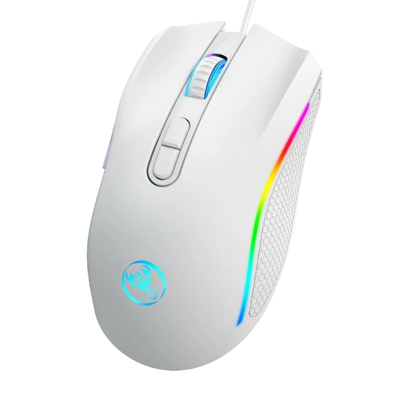 RGB Cord Gamings Mouse ,USB Optical Computer Mouse with 7 Programmable Buttons,3200DPI Adjust,7 Color Backlit for PC