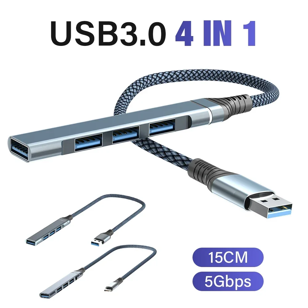 

4 in 1 USB 3.0 HUB High Speed USB3.0 OTG 4 Port USB C HUB Multi Splitter Adapter For Lenovo Pro Accessories