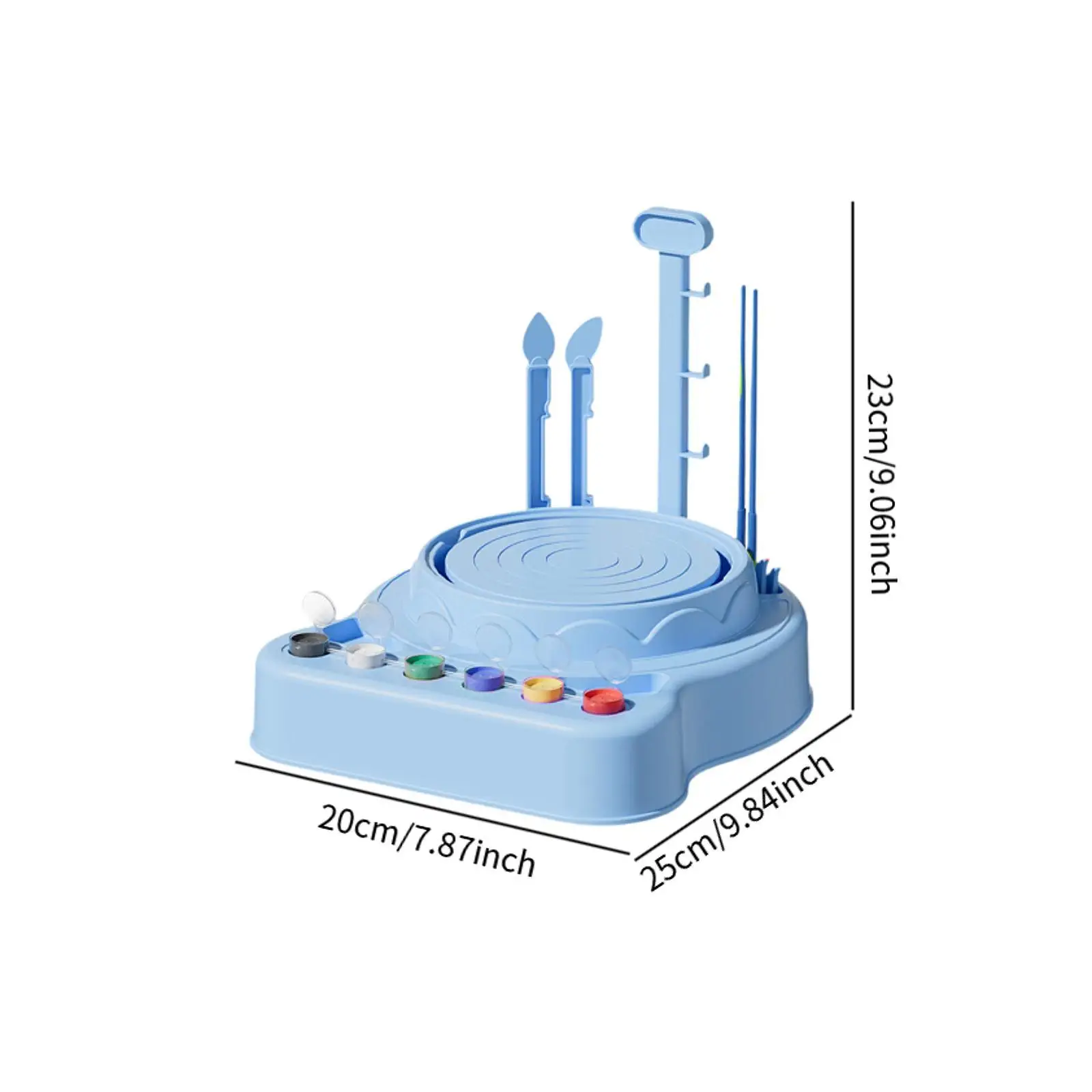 ล้อเครื่องปั้นดินเผาสําหรับเด็ก DIY เครื่องปั้นดินเผาทําด้วย Sculpting Clay, ภาพวาด, ผ้ากันเปื้อน, เครื่องมือหัตถกรรมสําหรับเด็กหญิงเด็ก DIY ของขวัญ