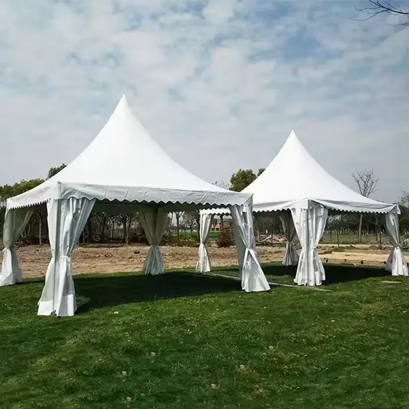 for Aluminum Alloy Frame PVC Cover Pagoda Marquee Tent for Weddings Events Trade Shows Durable Waterproof UV Resistant