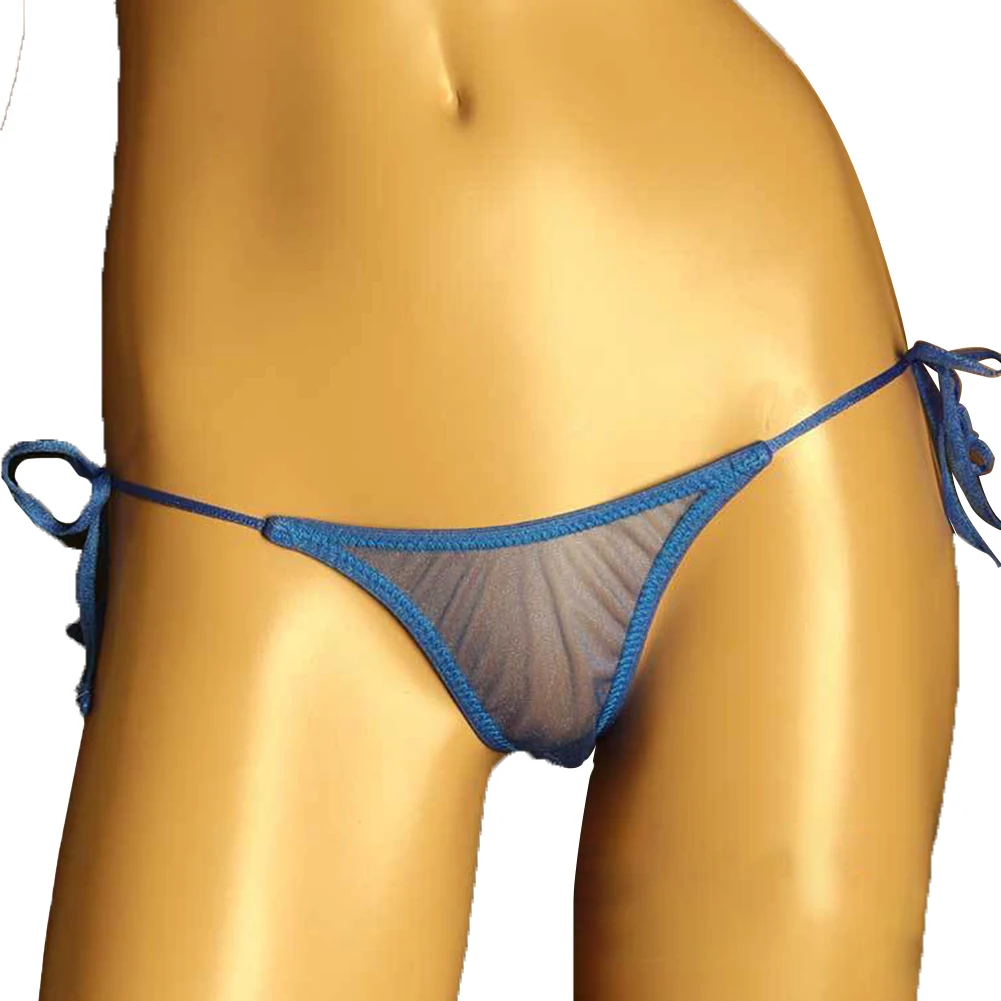 ثونغ شبكي رفيع للغاية للنساء ، ملابس داخلية مثيرة ، سراويل داخلية منخفضة الارتفاع ، أحزمة رفيعة ، ملابس داخلية بأربطة ، سراويل داخلية بكيني داخلية #4