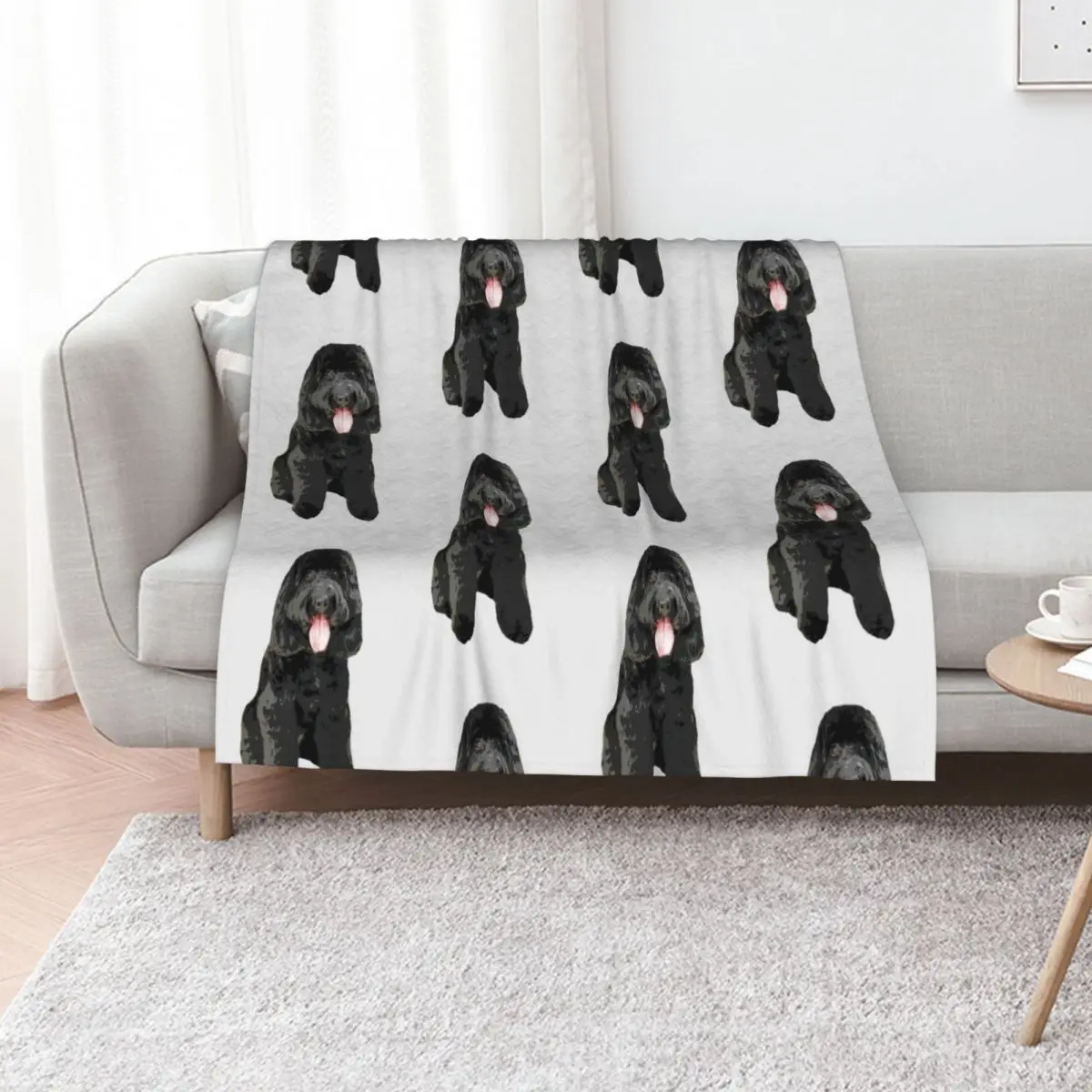 Cockapoo Cockerpoo Black Cutie Doodle Dog Throw Blanket Beach christmas gifts Picnic Decorative Sofa Hairys Sofa Throw Blankets