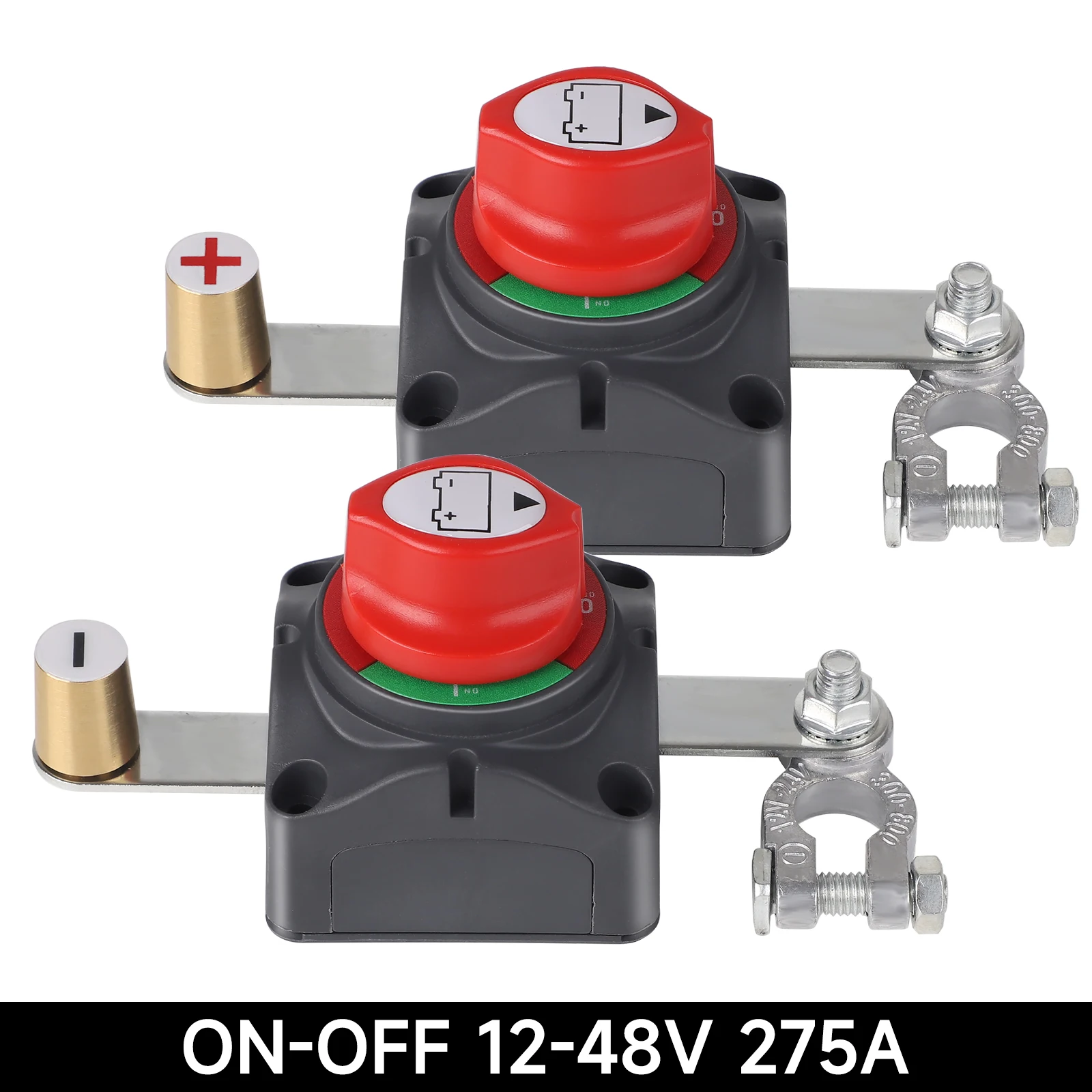 12V  275A Waterproof Marine Top Post Battery Disconnect Switch Battery Cut Off Switch Master for Car RV Boat ATV UTV Vehicles