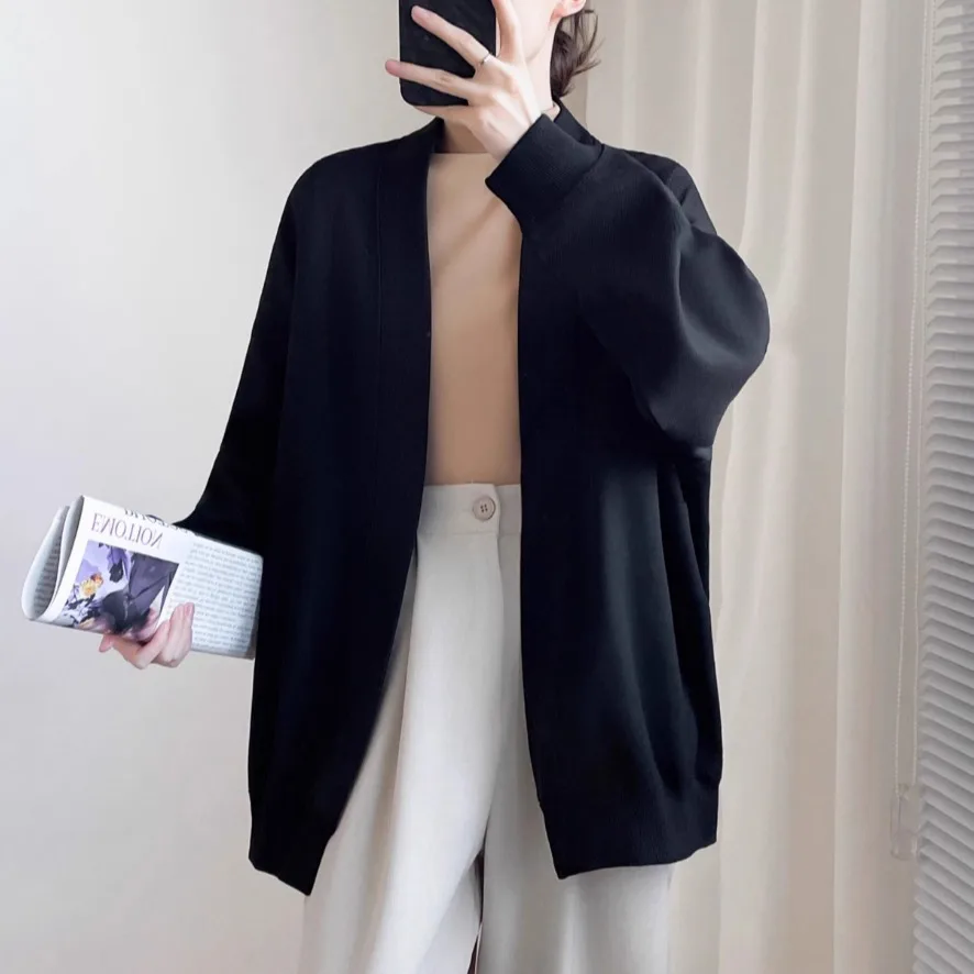 2025 outono novo tapete bf sle longo sve hoodie jaet feminino outerwear algodão buttonl oversized aberto cardigan topo