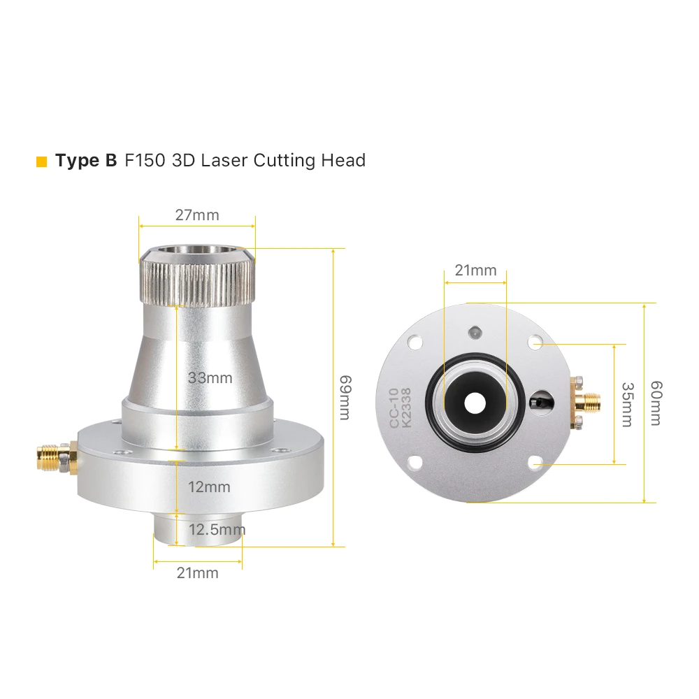 Cloudray High Quality FL150 Nozzle Connector for Ospri LC40 Fiber Laser Cutting Head