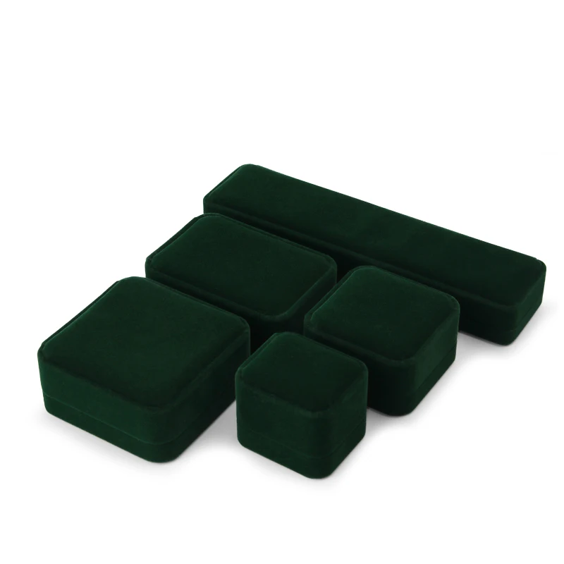 Oirlv Velvet Jewelry Box Green Jewelry Gift Box Velvet Ring Earrings Bracelet Necklace Boxes Green Velvet Jewelry Box Wholesale