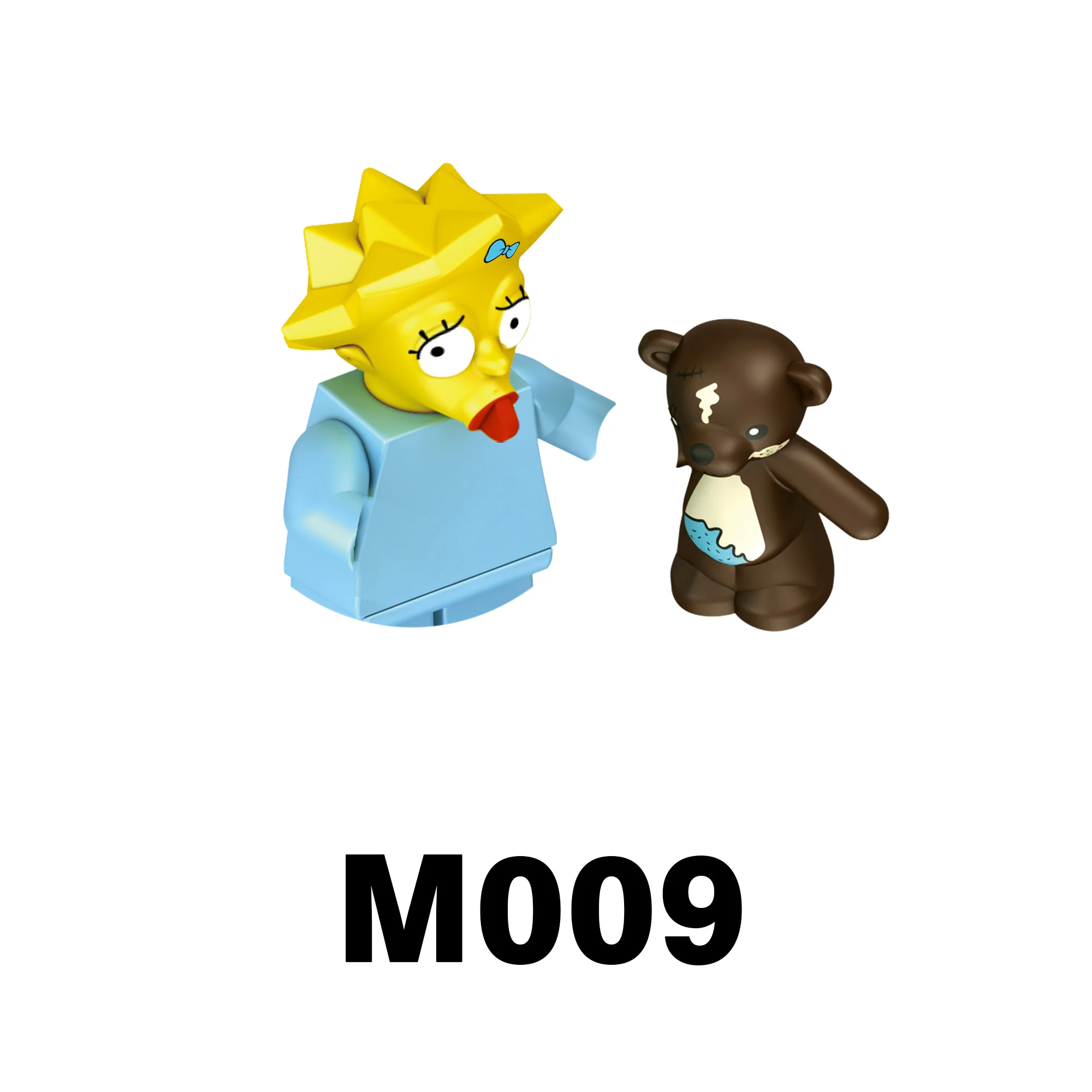 Película de Disney Maggie Simpson juguete de bloques de construcción Simpsons mini juguetes de ladrillos para niños regalos de fiesta de vacaciones