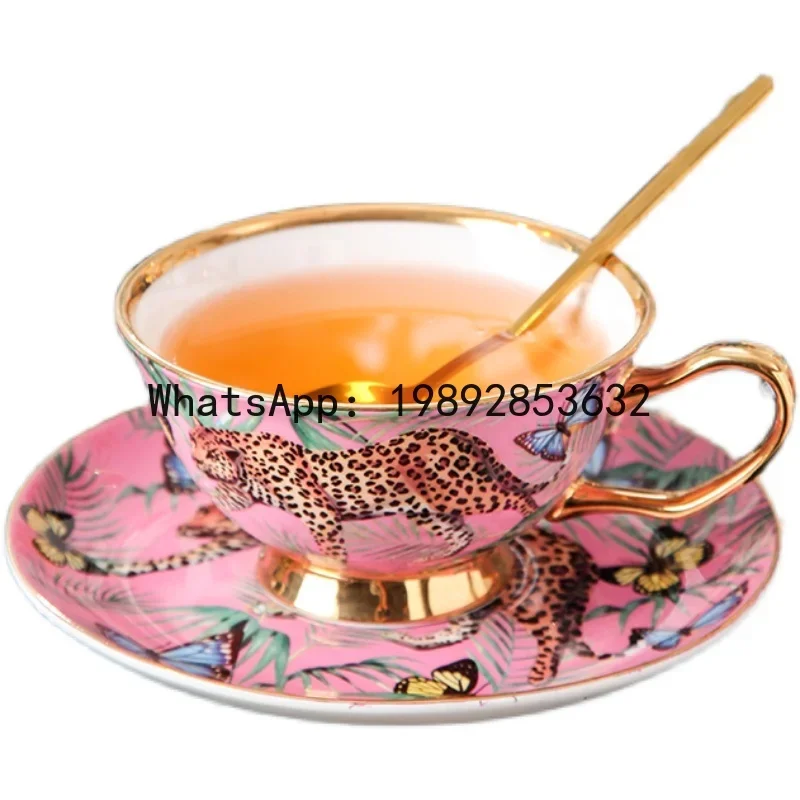b20Bone China Creative Coffee Cup Saucers Set for English Afternoon Tea Party Home Decoration Mug Drinking Set