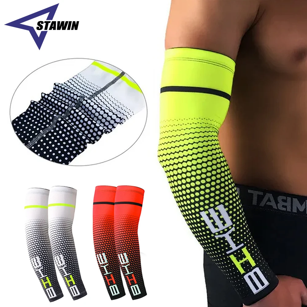 1 Pair Unisex Cycling Running Sports Sleeve Arm Cooling Sleeves UV Sun Protection Cuff Cover Protective Elastic Arm Sleeves New