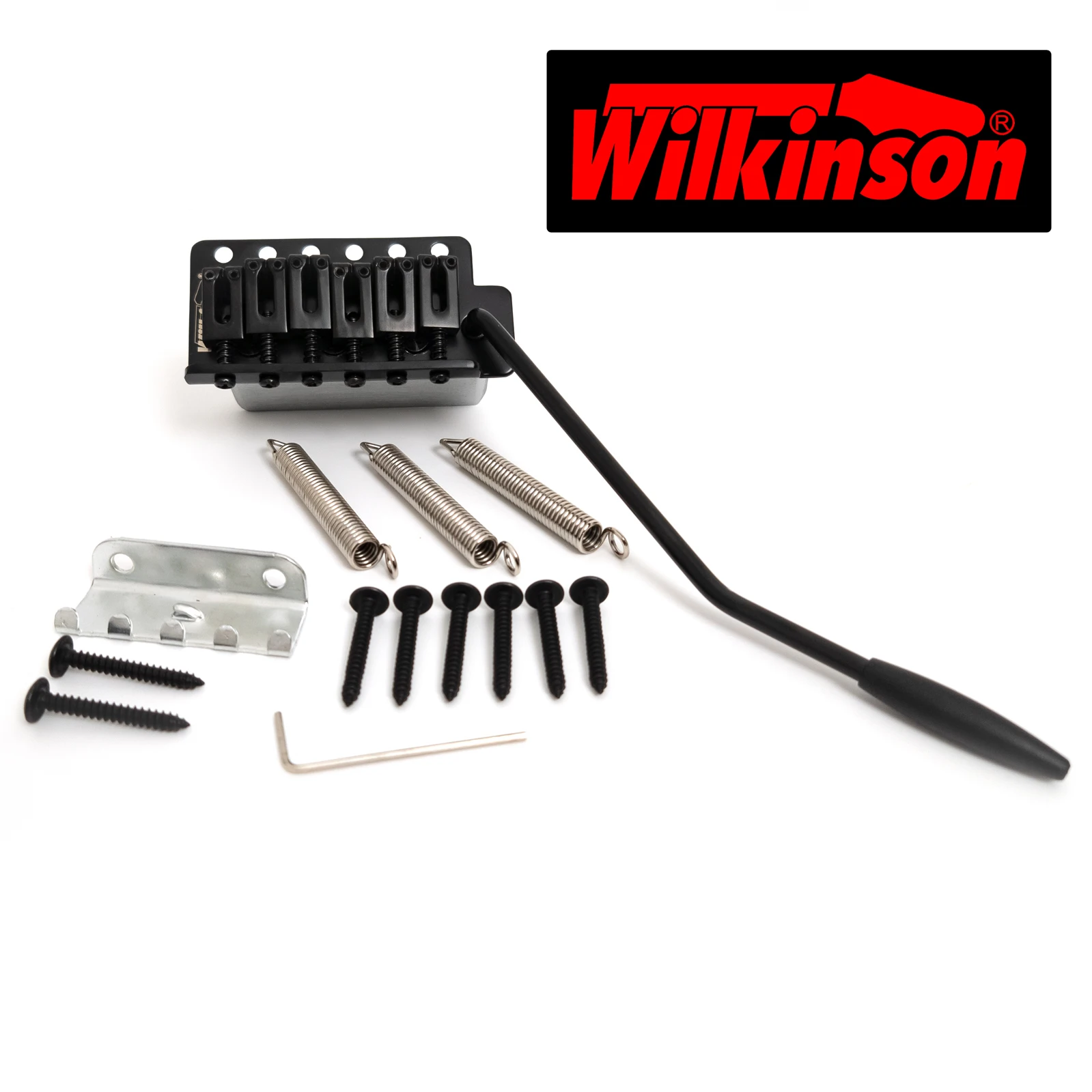 

ST Style Electric Guitar Tremolo Bridge Wilkinson WOV02, Black 6-Point 6-Screw Replacement Part
