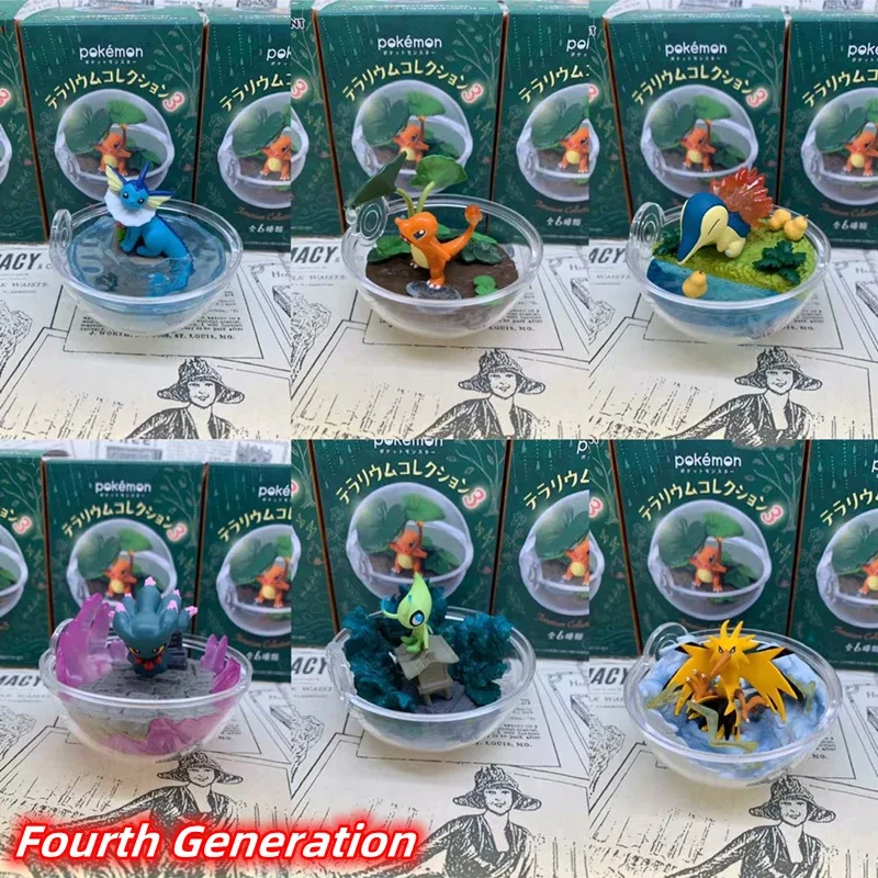 Pokemon Miniature Scene Series 1-10 Generations Transparent Poke Ball Doll Pikachu Ditto Gengar Mimikyu Snorlax Children's Toys