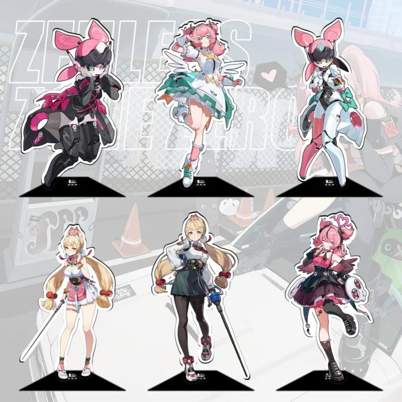 76PCS Game Zenless Zone Zero Anime All Character Acrylic Stand Model Figure Cosplay Plate Keychain Desk Decor Plate Gift