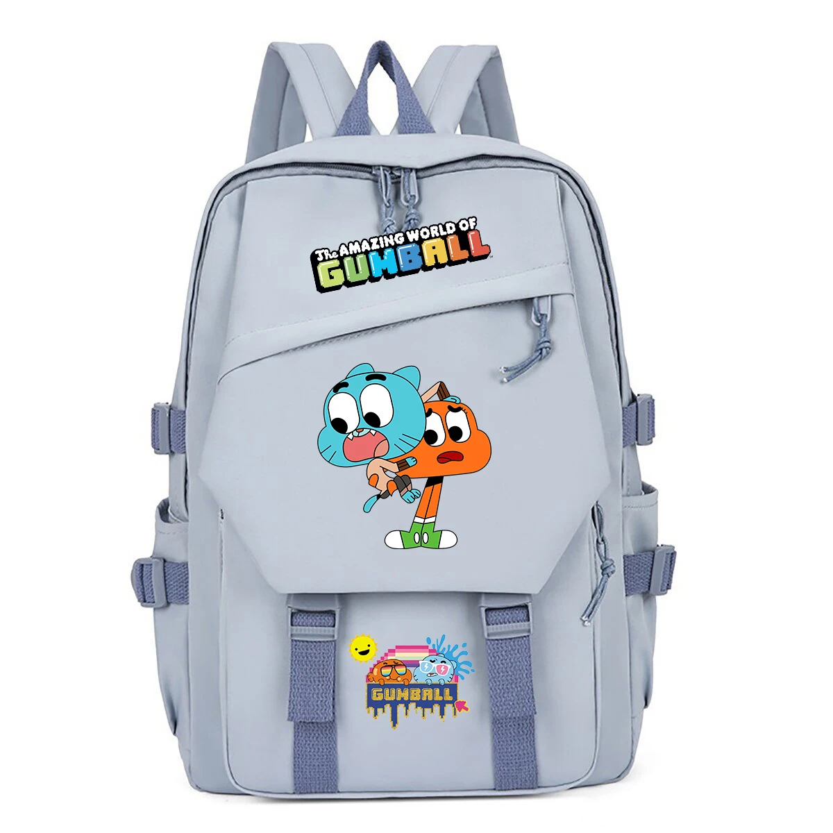 The Amazing World of Gumball Printed Backpack Men Women Nylon Travel Backpack Fashion Outdoor Rucksack Boys Girls School Bags